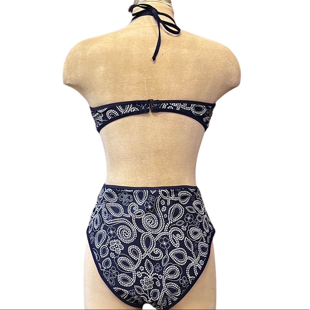 Aerie Swimsuit One Piece Monokini Navy Floral L Large - Picture 3 of 6